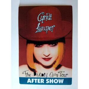 Cyndi Lauper Backstage Pass Vintage 1994 - 1995 Tour Deadly Cyns Pop New Wave